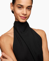 Cushion Stud Earrings in 18K White Gold with Black Diamonds, 8mm